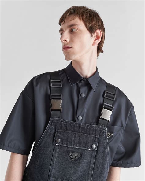 prada denim overall|Black Denim Overalls .